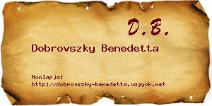 Dobrovszky Benedetta névjegykártya